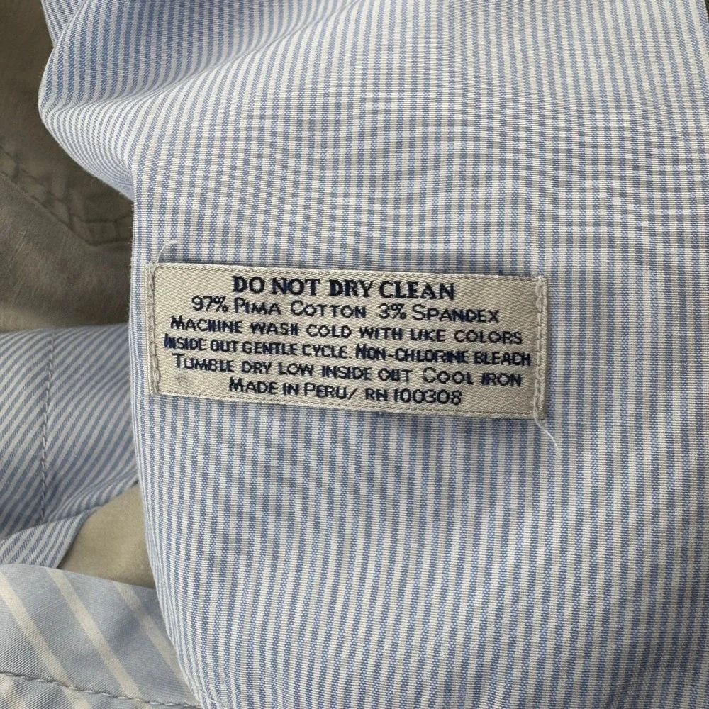 Peter Millar Pants Men 38x32 Khaki Chino Stretch Pima Cotton Golf CountryClub